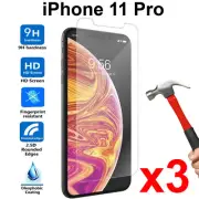 x3 Tempered Glass 9H Guard screen protector for Apple iPhone 11 PRO front