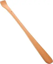 Ipetboom Back Grabber Shoe Horn Long Handle Long Handle Shoe Horn for Seniors Travel Shoe Horn Long Shoe Horn Back Scratcher Head Scratcher for Men Bamboo Back Scratcher Khaki Wood