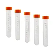 Pack of 10 Plastic Centrifuge Tube,for Molecular Biology (Orange, 10ml)