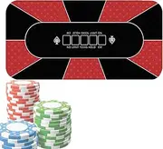 Poker Table Cloth - 120x60cm Poker Table Cover, Poker Table Top | Poker Table Cloth Non-Slip Poker Mat, Poker Table Top Mat, Game Table Mat, Holdem Poker Mat, Card Table Cover for Poker Party