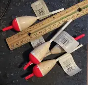 4 NOS WOOD SLIP BOBBERS Fishing Floats 5” End To End 1” Wide #1