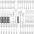 48 Pcs Silverware Set with Steak Knives Service for 8,Stainless Steel Flatwar...