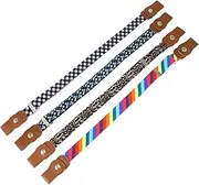 [FOMIYES] 4pcs Elastic Waist Belts Creative Buckle Design Patterns for Boys for Dresses and Casual Wear
