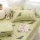 OLIVIA 淘氣恐龍 綠 標準雙人床包美式枕套三件組 200織精梳純棉 台灣製
