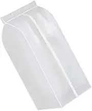 TOPPERFUN Reusable Garment Bag for Wardrobe Storage Large Transparent Dustproof Clothing Cover with Zipper Easy to Hang Wear Resistant and Space Saving for Clothes Coats and More