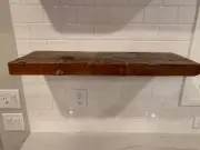 Reclaimed 27"x 10" x 2" Vintage White Pine Easy Install Floating Shelf