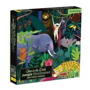 500pc Mudpuppy Kids Glow In Dark Jigsaw Puzzle Game Toy 51x51cm Jungle 8+