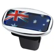 Aussie Flag Towbar Hitch Cover with Chrome Finish - Fits Standard Receivers