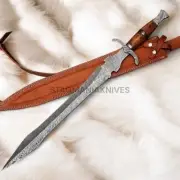 Premium Hand Made Damascus Steel Hunting Medieval Rare Roman Gladius Sword