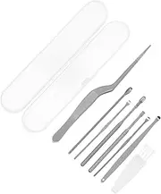 GOOHOCHY 1 Set Stainless Steel Ear Wax Removal Tools Comfortable Ear Spoon Kit for Safe Cleaning Silver
