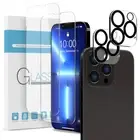 For iPhone 13 12 Pro Max Front+Camera Lens Tempered Glass Screen Protector 9H HD