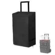 Rolling Tool Box Cover for Stackable Tool Box System with Wheels, Black