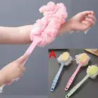 Bath Brush Loofah Soft Mesh Sponge Back Scrubber Long Handle Body Wash Shower