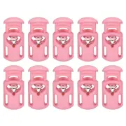30Pcs 5.5x3mm Cord Lock Plastic Single Hole Spring Toggle Stoppers, Pink
