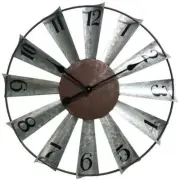 Willow & Silk Windmill Analogue Wall Clock Quartz Home Decor Metal 60cm