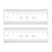2pcs Film Ruler 10cm 0.1mm Scale PET with R Angle Flexible Ruler