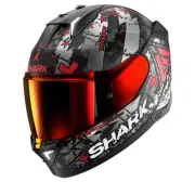 SKWAL i3 Hellcat Mat Black Chrom Red KUR Full Face Helmet