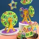 【百變造型！98件】益智磁力片 益智玩具 磁鐵積木 磁力片積木 磁性積木 益智積木 百變磁力片 (6折)