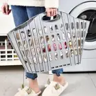Plastic Foldable Laundry Basket Dirty Clothes Storage Tool