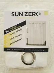 NEW Sun Zero Blackout Thermal Lined Grommet Panel Hylan White 54x63 ONE Panel