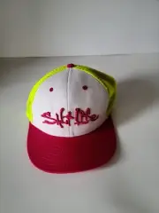 Salt Life pink White Snapback Embroidered Fishing Cap Hat OSFM Adjustable