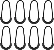 60PCS Black Nylon U Shape Zipper Pulls Zipper Pulls Cord Replacement Zipper T...
