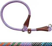 YUCFOREN Dog Slip Collar, Round Nylon Chock Training No-Pull P Collar with Sliding Stopper,1/3 by 20-inch,1/2 by 24-inch