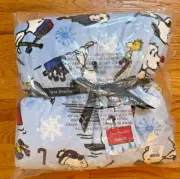 Vera Bradley Peanuts Plush Throw Blanket Ski Jump Snoopy Sealed Bag NEW