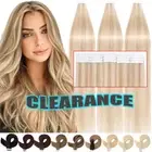 BALAYAGE Tape in Hair Extensions 100% Remy Real Human Hair Seamless Skin Weft US