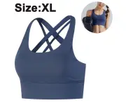1 PCS Women High Impact Sports Bras Criss Cross Back Sexy Running Bra-XL