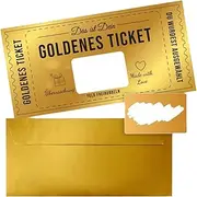 Scratch Surprise Ticket - Golden Ticket Scratch Off Cards,Raffle Coupons, Supply, Bridal Shower Activity with Envelope and Stickers for Concert Wedding