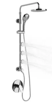 Pulse Kauai III Rain Shower System with Handshower - Chrome (1011-CH)