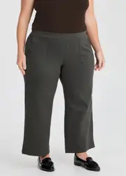 [Taking Shape] Taking Shape Petite Milla Wide Leg Pant Size 18 in Olive / Black, Viscose - Plus Size Women's Petite Plus Olive / Black