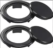 2pcs Patio Umbrella Hole Ring Covers: Table Umbrella Ring Caps - Outdoor Parasol Table Hole Protector For Garden Furniture Black 6.50X6.50X1.00CM