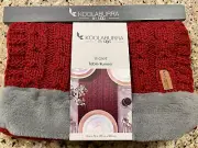 Koolaburra by UGG Holiday Red Knit Table Runner ~ 72"x14” ~ Brand-New