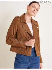 Monsoon Natural Sienna Suede Jacket (AC6873) | $577