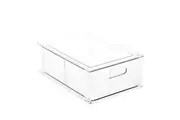 Boxsweden 35cm Crystal Home Storage Drawer w Divider Stackable Organiser Clear