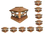 10 Pcs Copper Solar Garden Cap Post Light 5X5 Plastic 2 Bright SMD LED Cap Light