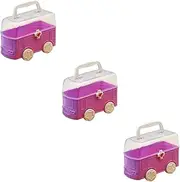 BESTYASH 3pcs Car Shaped Storage Box for Cute and Practical Organizer with Handle Visible Container for Playroom Multi Functional Household Storage Bin
