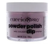 Pro Powder Polish Nail Colour Dip System - Pink with Silver Glitter by Cuccio Colour for Women - 1.6 oz Nail Powder