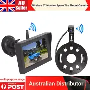 Wireless 5'' Monitor with Spare Tire Mount Backup Reverse Camera Jeep Wrangler