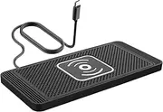 Car Wireless Charger – Smart 15W Charging Pad, Phone Holder | Compact Design, Anti-Slip Grip, Quick Charge Compatible, Suitable for SUVv, Trucks, Compact Car, Dashboard Mount for Safe Driving