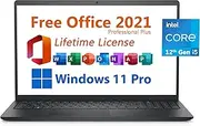 Dell 2024 Inspiron 15 Business Laptop, Free Microsoft Office 2021 with Lifetime License, 15.6" FHD 1920 x 1080, Intel 10-Core i5-1235U, 32GB DDR4 RAM, 1TB PCIe SSD, Windows 11 Pro, Black