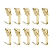 Picture Hangers w Nails Photo Frame Hanging Hooks Kit - Holds 100 lbs - 10 Pcs