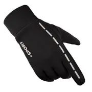 Unisex Luminous Outdoor Cycling Gloves Warm Velvet Touch Screen Waterproof Windproof Gloves