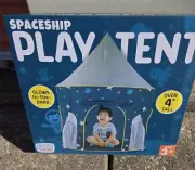 Chuckle & Roar Spaceship Play Tent Glows in the Dark over 4' Tall New 3+