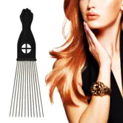 Afro Comb African Hair Brush Hairdressing Metal Pick American Styling HA