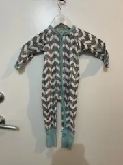 BONDS ZIP WONDERSUIT MINT GREEN CUFFS SZ 0 BNWT (J68