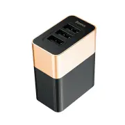 3 Ports 3.4A Fast Travel Wall Charger US Plug For iPhone X 8Plus Oneplus 5t Xiaomi 6 Mi A1 BLACK COLOR
