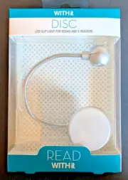 Read WITHit Disc LED Clip On Book Reading Light for Books, E-Readers, Crafts